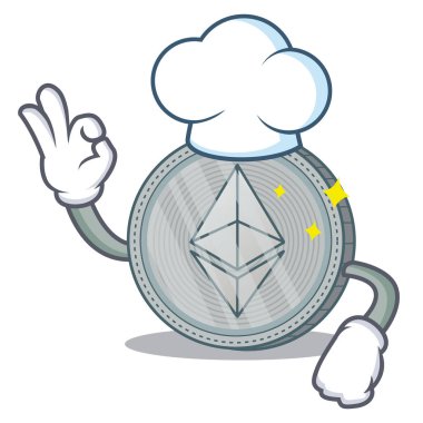 Şef Ethereum sikke karakter karikatür
