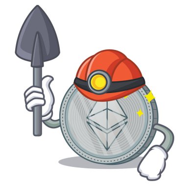 Madenci Ethereum sikke karakter karikatür