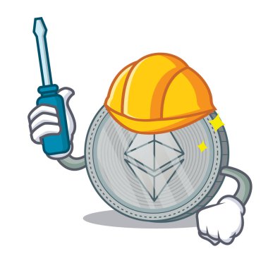 Otomotiv Ethereum sikke karakter karikatür