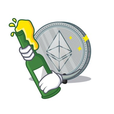 Bira Ethereum sikke karakter karikatür ile