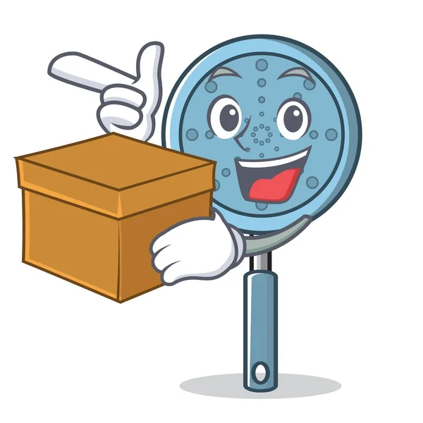 Με κουτί skimmer σκεύος χαρακτήρα κινουμένων σχεδίων — Διανυσματικό Αρχείο