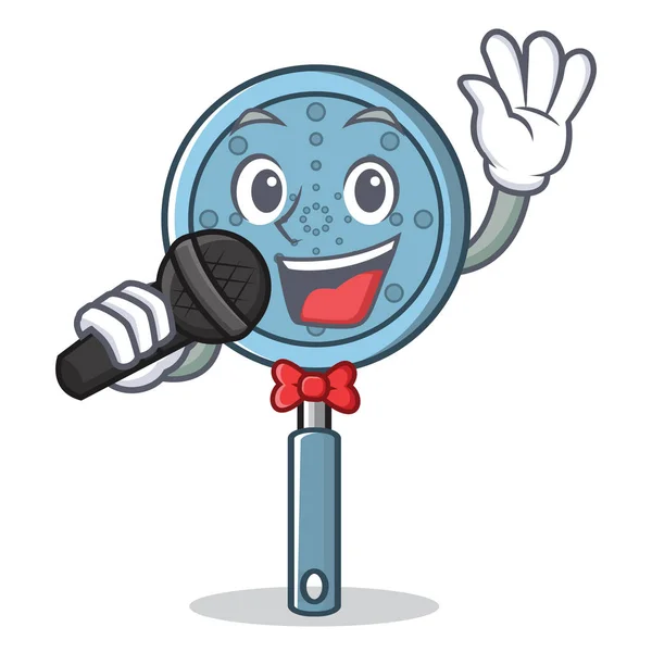 Cantando skimmer utensílio personagem cartoon — Vetor de Stock