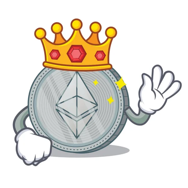 Kral Ethereum sikke karakter karikatür