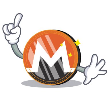Parmak Monero sikke karakter karikatür