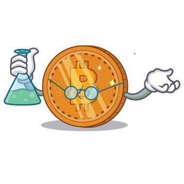 Profesör bitcoin sikke karakter karikatür