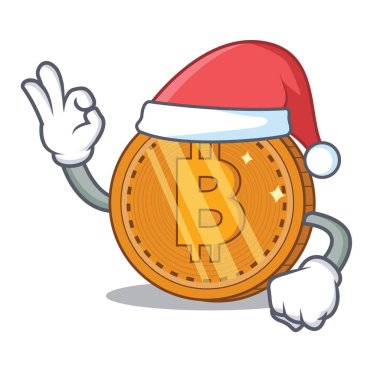 Santa bitcoin sikke karakter karikatür