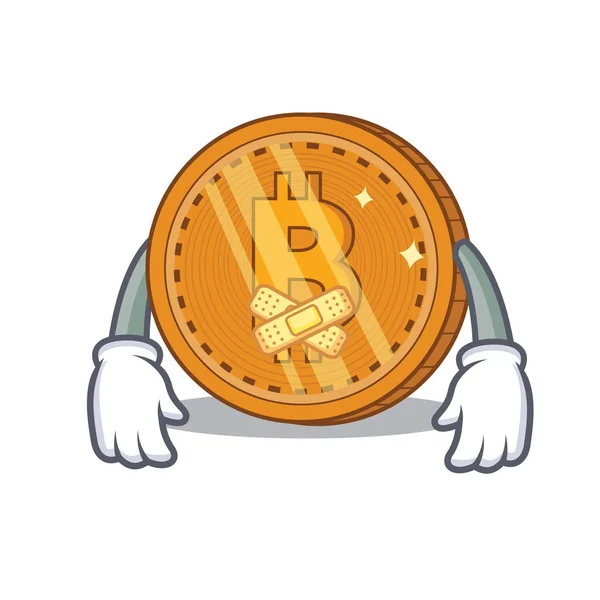 Niema bitcoin monet charakter kreskówka — Wektor stockowy