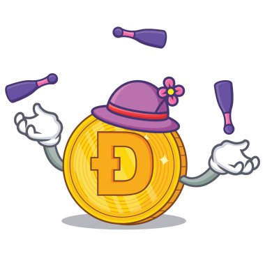 Dodgecoin karakter karikatür tarzı hokkabazlık