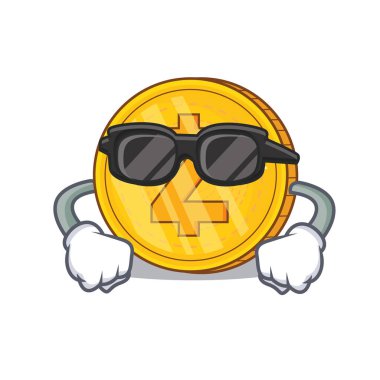 Süper cool Zcash sikke karakter karikatür