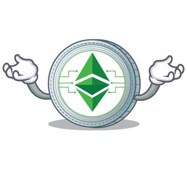 Eller yukarıda Ethereum klasik karakter karikatür