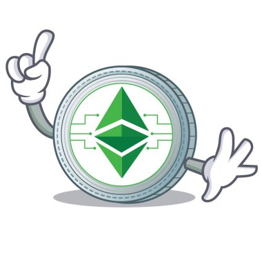 Parmak Ethereum klasik karakter karikatür