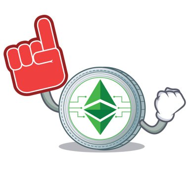 Köpük parmak Ethereum klasik karakter karikatür