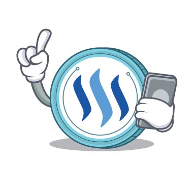 Telefon Steem sikke karakter karikatür ile