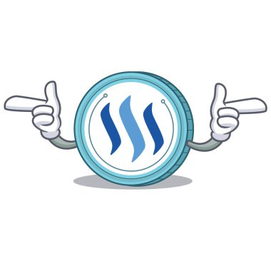Parmak Steem sikke karakter karikatür işaret