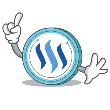 Parmak Steem sikke karakter karikatür