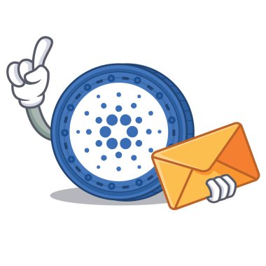 Zarf Cardano sikke karakter karikatür ile