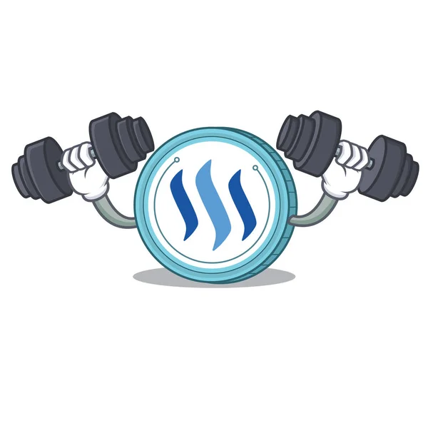 Мультфильм о персонаже Fitness Steem — стоковый вектор