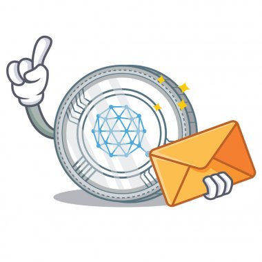 Zarf Qtum sikke karakter karikatür ile