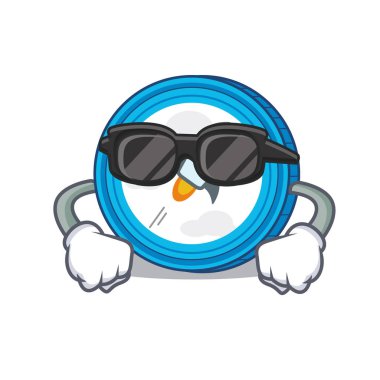 Süper cool yıldız sikke karakter karikatür