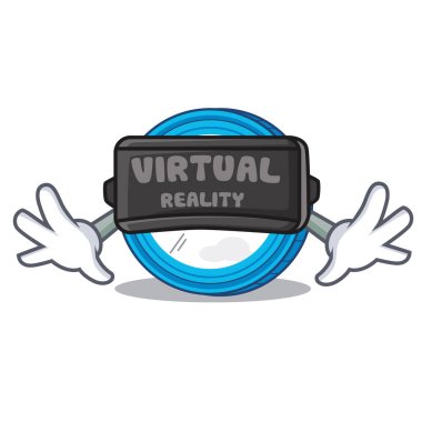 Sanal gerçeklik yıldız sikke karakter karikatür ile