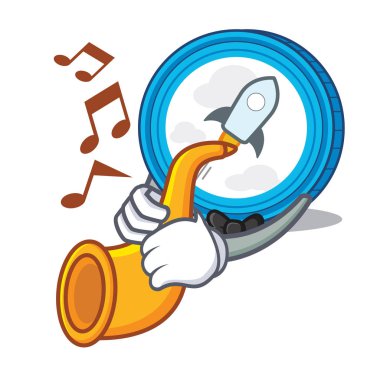 Trompet yıldız sikke karakter karikatür ile