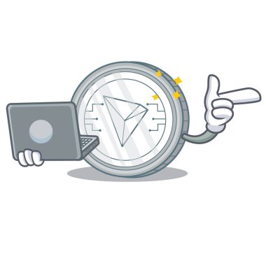 Dizüstü Tron sikke karakter karikatür ile