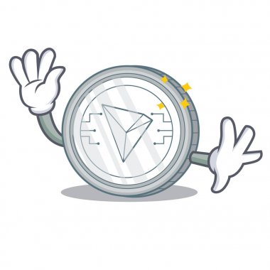 Tron sikke karakter karikatür sallayarak