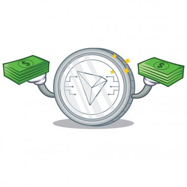 Para Tron sikke karakter karikatür ile