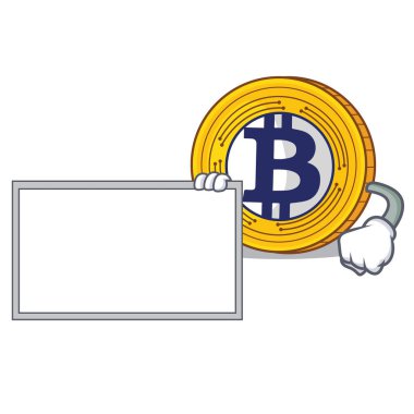 Kurulu Bitcoin altın ile karikatür karakter
