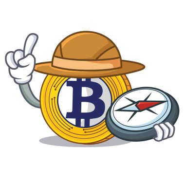 Bitcoin altın karakter karikatür