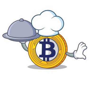 Bitcoin altın karakter karikatür