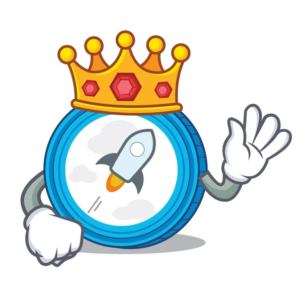Koning stellaire munt karakter cartoon — Stockvector