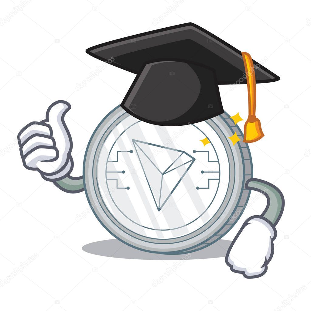 Graduation Tron coin character cartoon
