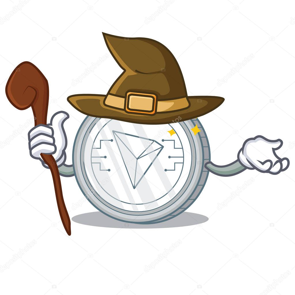 Witch Tron coin character cartoon