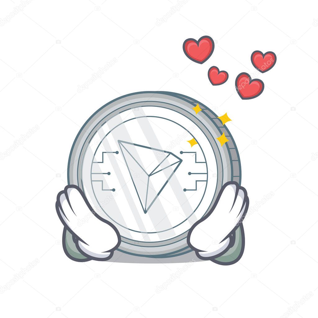 In love Tron coin character cartoon