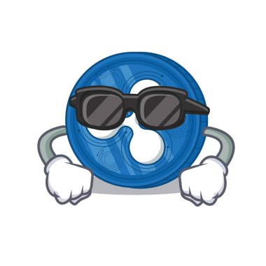 Süper cool dalgalanma sikke karakter karikatür