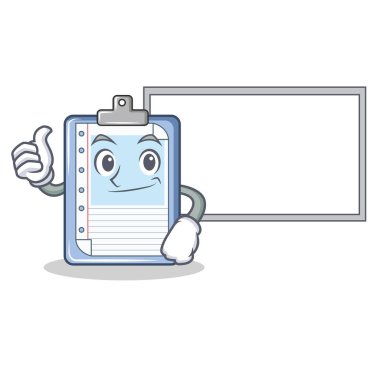 Başparmak yukarıya Pano Pano karakter karikatür tarzı ile