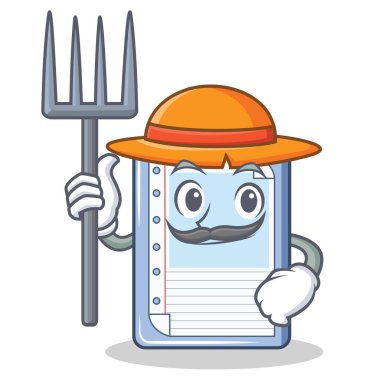 Çiftçi Pano karakter karikatür tarzı