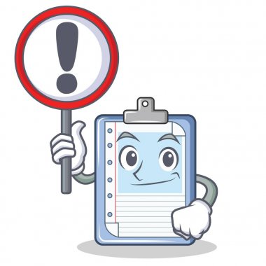 İşareti Pano karakter karikatür tarzı ile