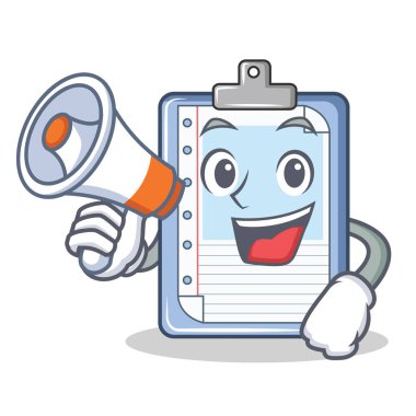 Megafon Pano karakter karikatür tarzı ile