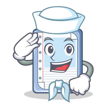 Denizci Pano karakter karikatür tarzı