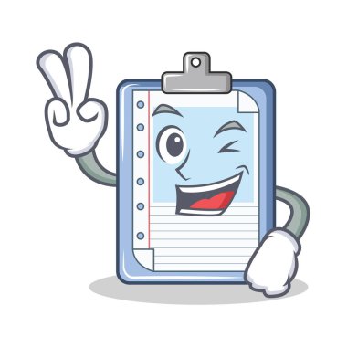 İki Pano karakter karikatür tarzı parmak