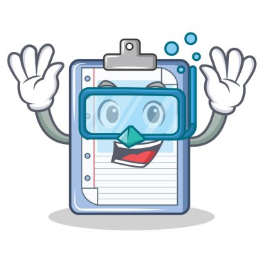 Dalış Pano karakter karikatür tarzı