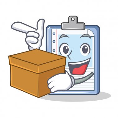 Kutusu Pano karakter karikatür tarzı ile