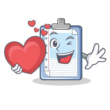 Kalp Pano karakter karikatür tarzı ile