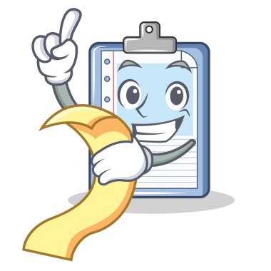 Menü Pano karakter karikatür tarzı ile