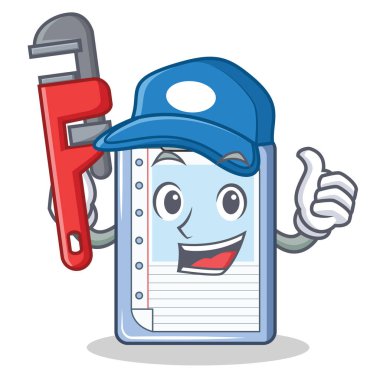 Tesisatçı Pano karakter karikatür tarzı