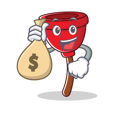 Para çantası dalgıç karakter karikatür tarzı ile