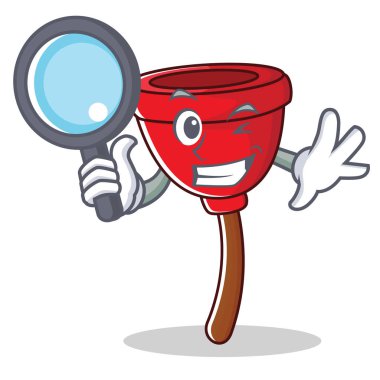 Dedektif dalgıç karakter karikatür tarzı