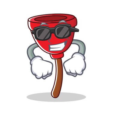 Süper cool dalgıç karakter karikatür tarzı